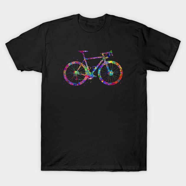 Road bike watercolor T-Shirt by Yahya Art